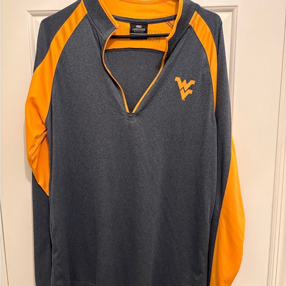 West Virginia Gray and Gold Athletic Pullover